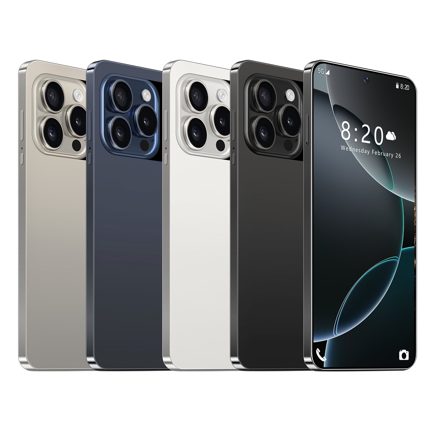 Hot selling Cheap big screen i16 with Secondary Screen cell Phone Android unlocked Dual SIM GSM smart AI Android gaming phone